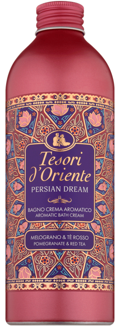 Tesori d'Oriente PERSIAN DREAM Bath Cream, Putojantis Vonios Kremas, burbulinis vonios kremas, vonios putos, kvepiantis vonios kremas, parfumuotas vonios kremas, vonios kremas su kvepalais, rytietiškas vonios kremas