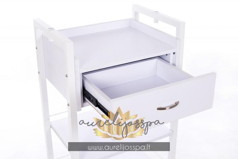 Kosmetologinis Staliukas - Vežimėlis su stalčiuku | AurelijosSPA