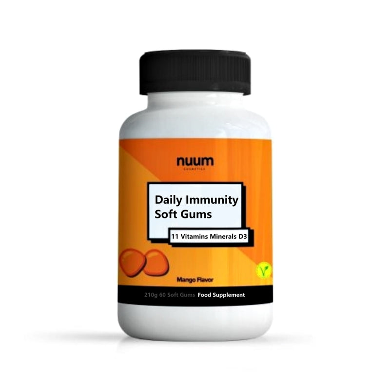 Natūralūs Multivitaminai Guminukai stiprinti imunitetui suaugusiems ir vaikams, su ežiuole ir Vitaminu C - Nuum Cosmetics