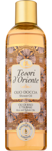 Tesori d'Oriente Shower Oil, Raminantis Dušo Aliejus, putojantis dušo aliejus, aliejinė dušo želė, parfumuotas aliejus, parfumuotas dušo aliejus, dušo aliejus, rytietiški kvepalai, rytietiškas dušo aliejus