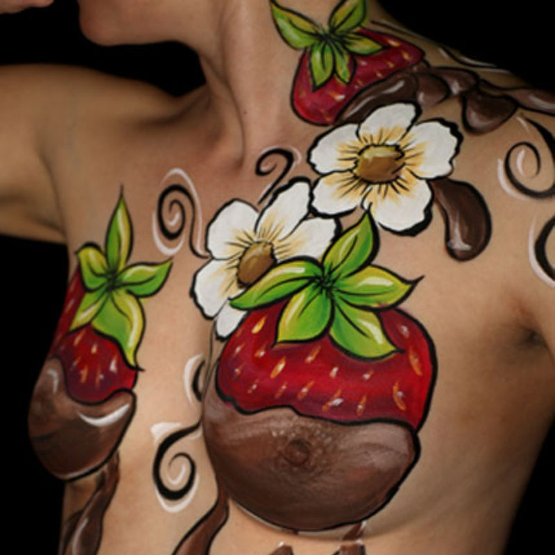Valgomi braškių ir šampano skonio Kūno dažai su Afrodiziaku - SHUNGA Erotic Art Body Paint